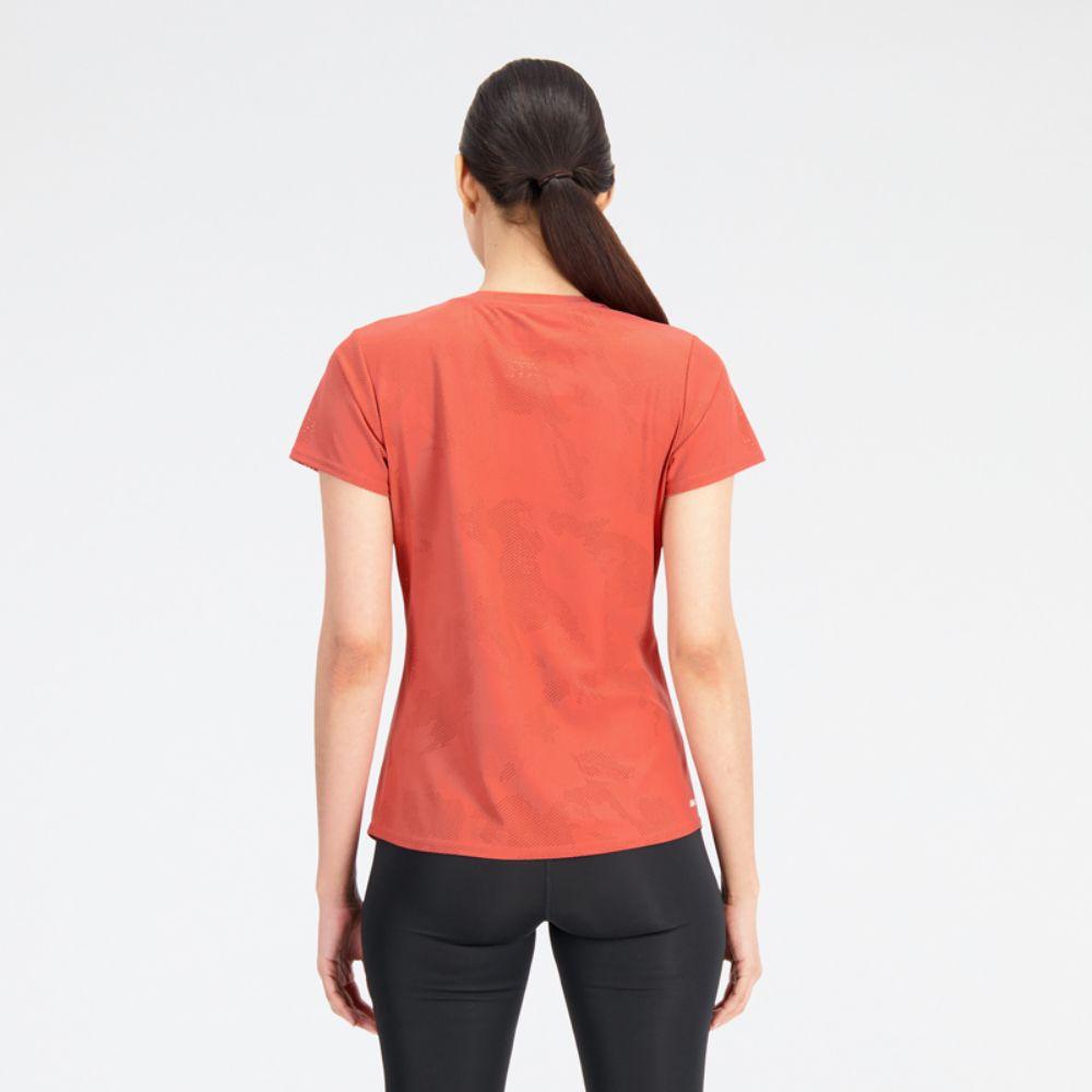 Polera Running Mujer New Balance Q Speed ​​Jacquard Roja-2