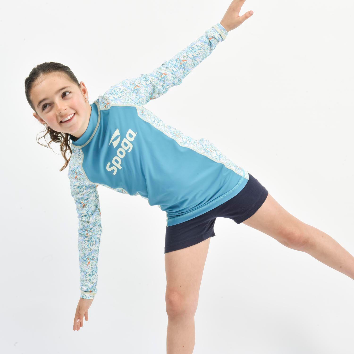 Polera UV Natación Niña Spoga Turquesa-1