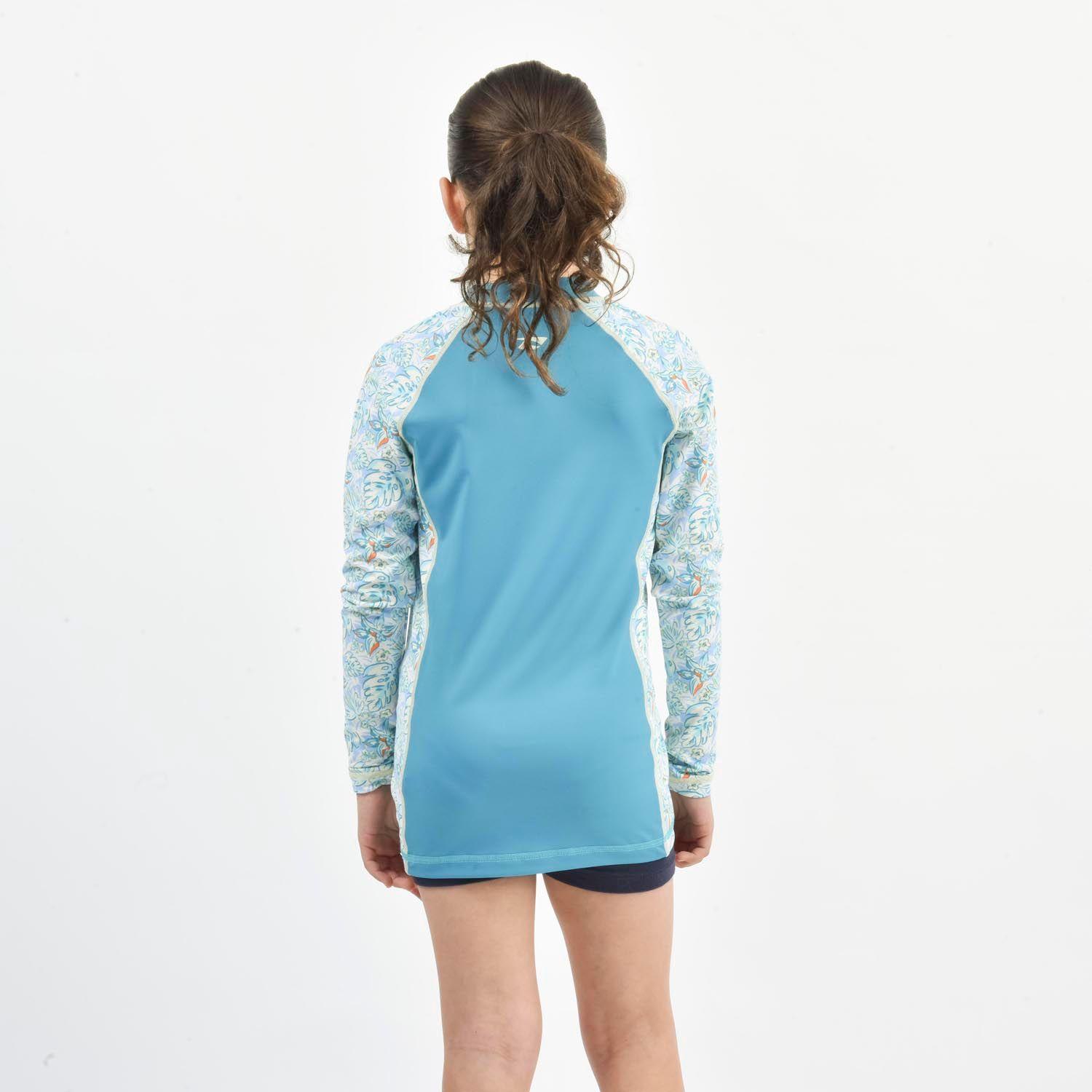 Polera UV Natación Niña Spoga Turquesa-4