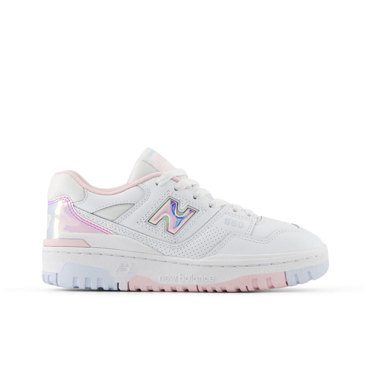 Zapatillas Urbanas Niños New Balance 550 Blanca/Rosada-0