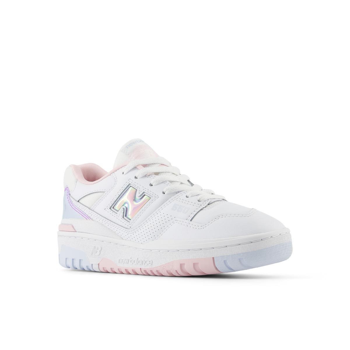 Zapatillas Urbanas Niños New Balance 550 Blanca/Rosada-3