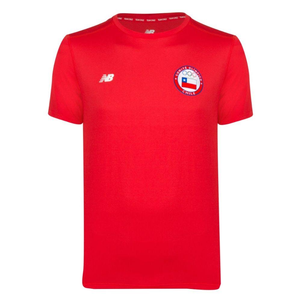 Polera Running Hombre New Balance Team Chile Roja-0
