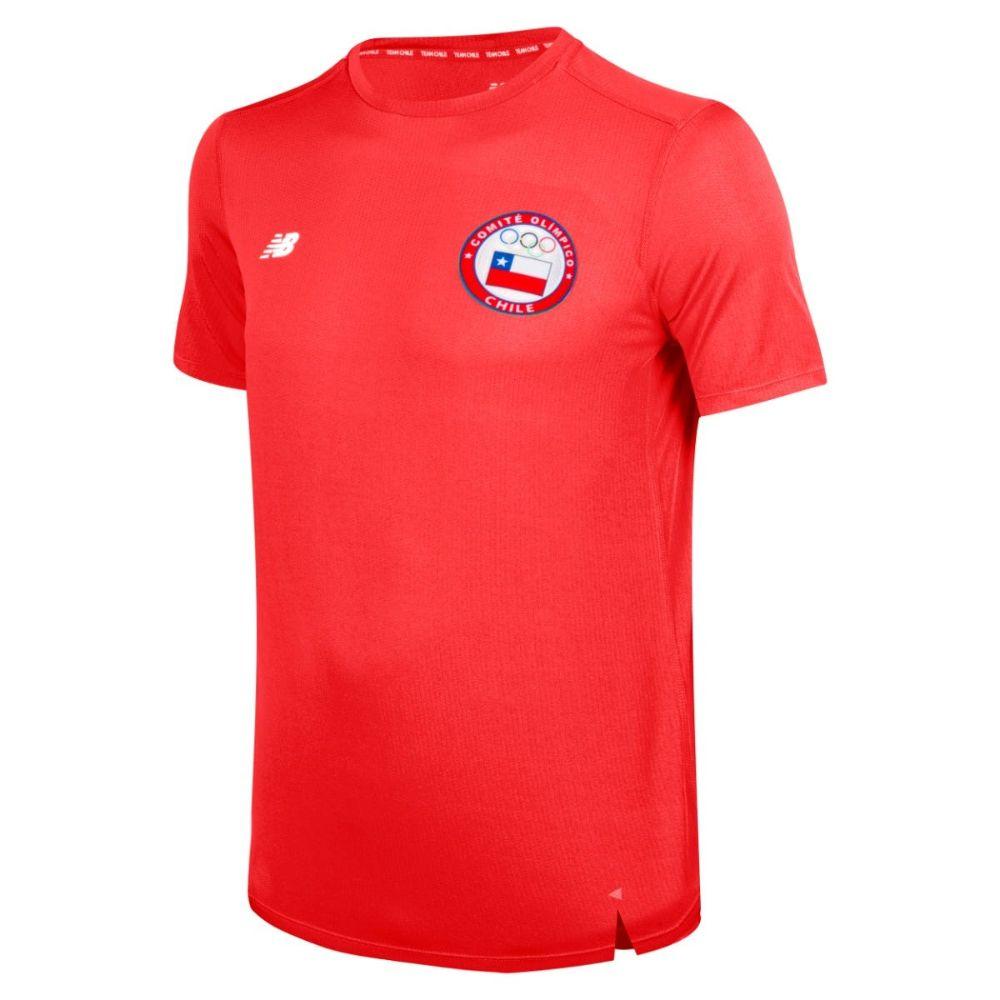 Polera Running Hombre New Balance Team Chile Roja-1
