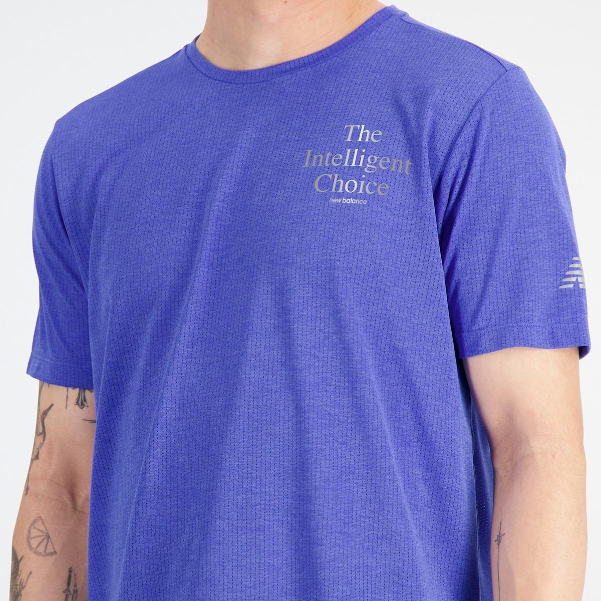 Polera Running Hombre New Balance Impact Run Azul-2