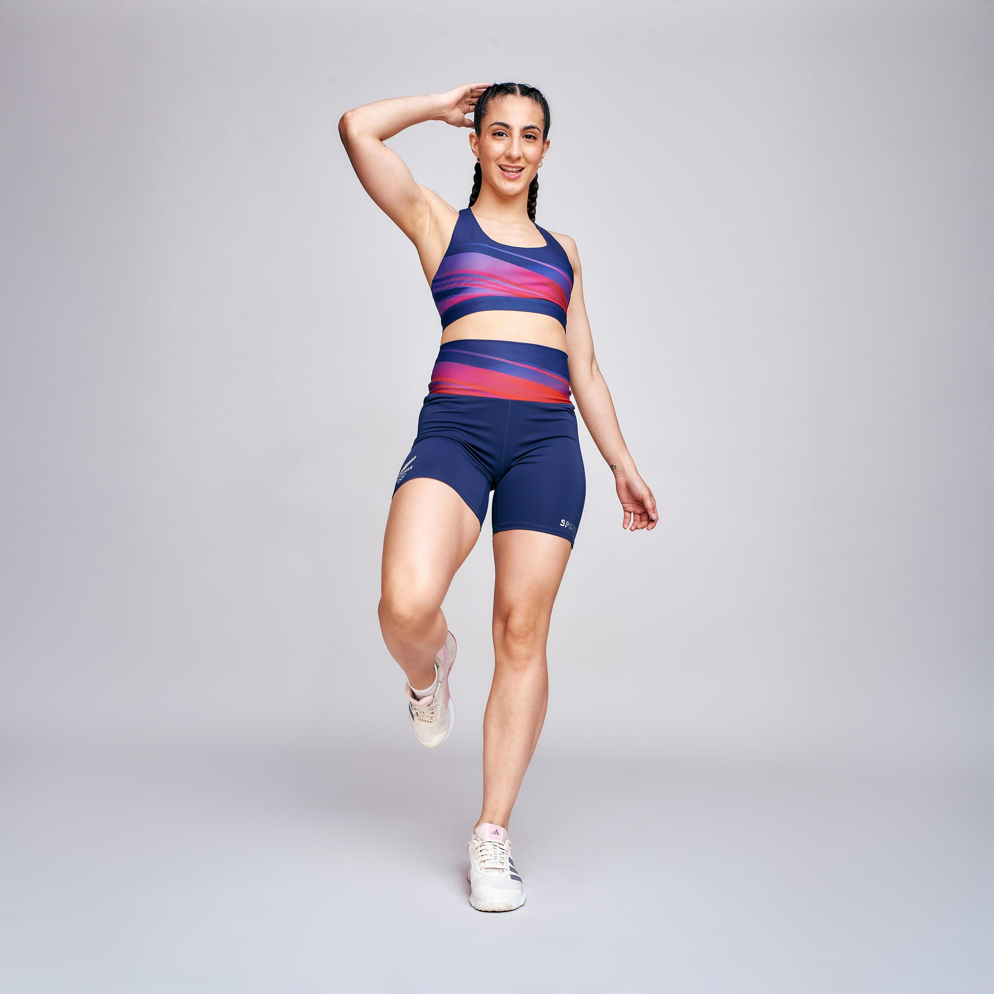 Calza Corta Entrenamiento Mujer Sparta Team Chile Bicolor-4