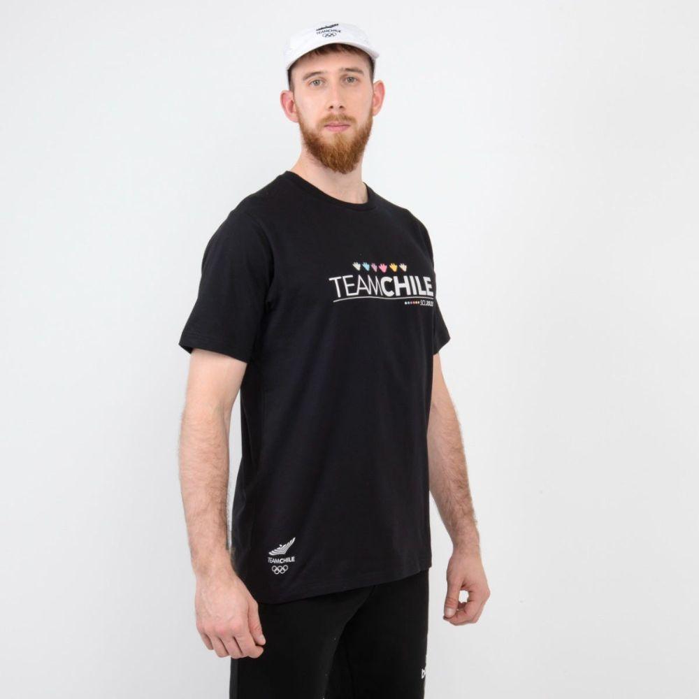 Polera Deportiva Hombre Team Chile Negra-1