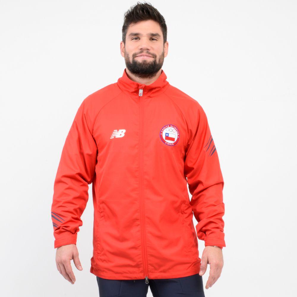 Chaqueta Hombre New Balance Team Chile Presentacion Roja-0