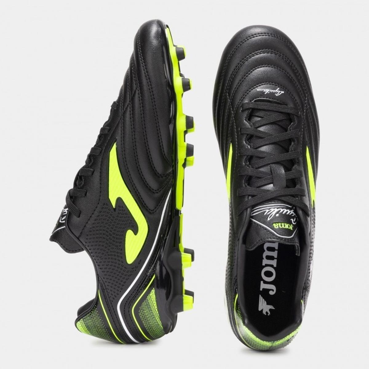 Zapatillas Futbolito Hombre Joma Aguila FG Negro-3