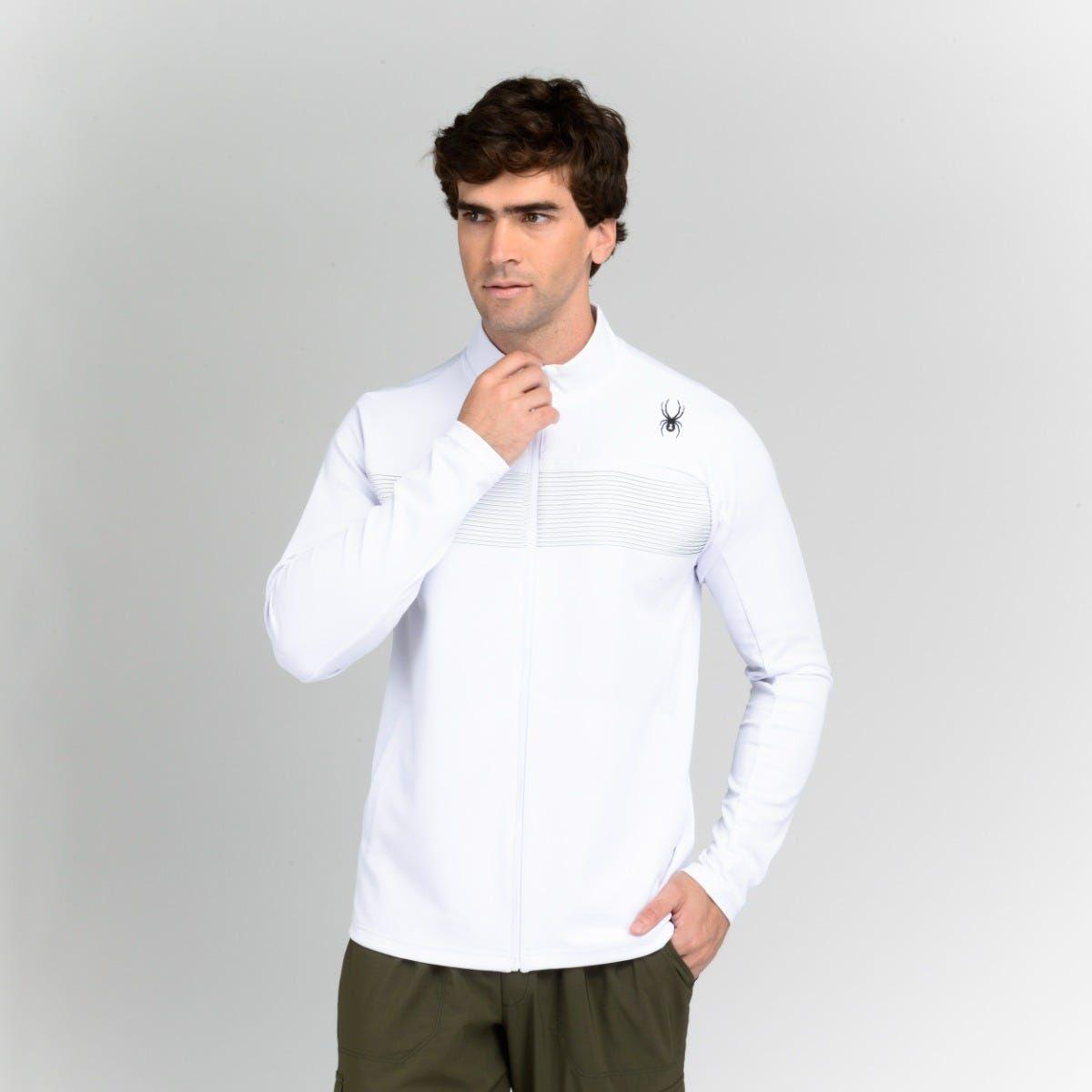 Polerón Entrenamiento Hombre Spyder Full Zip Sport Power Blc-1