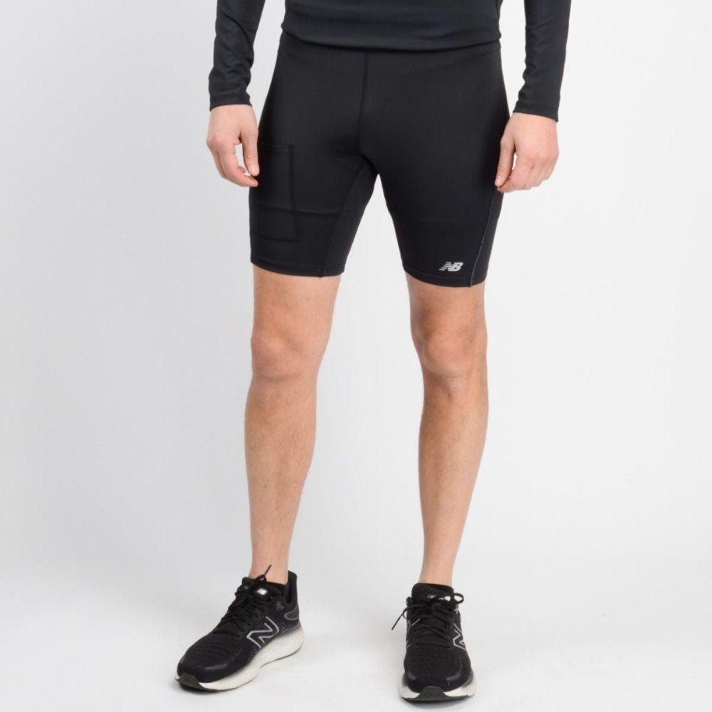 Calza Corta Running Hombre New Balance Negra-0