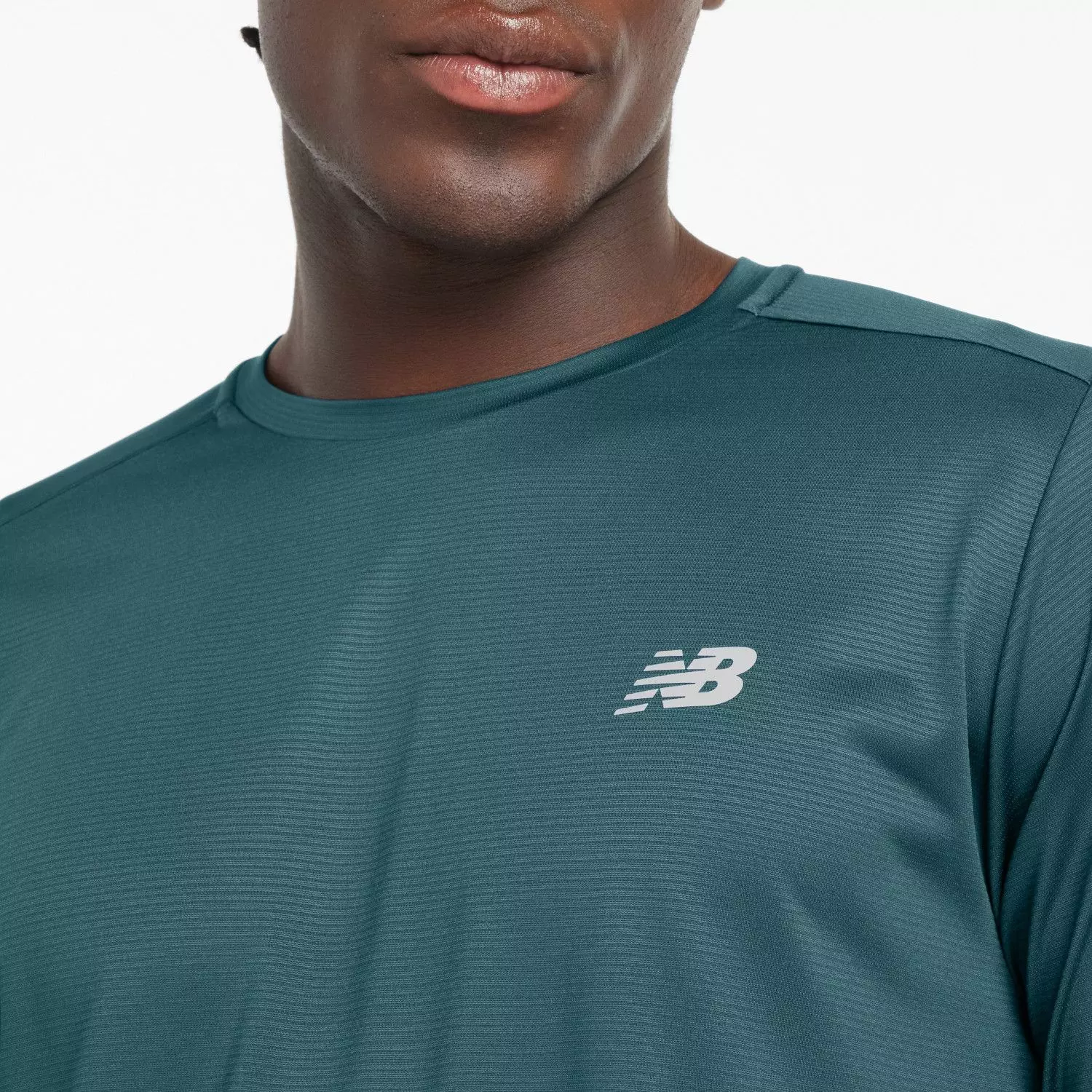 Polera Manga Larga Running Hombre New Balance Esentials Azul-2