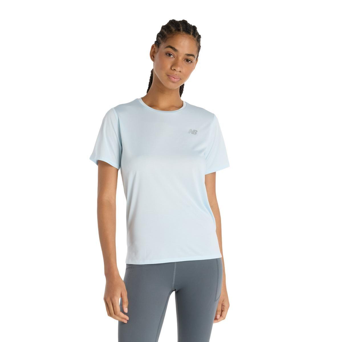Polera Running Mujer New Balance Sport Essentials Celeste-0