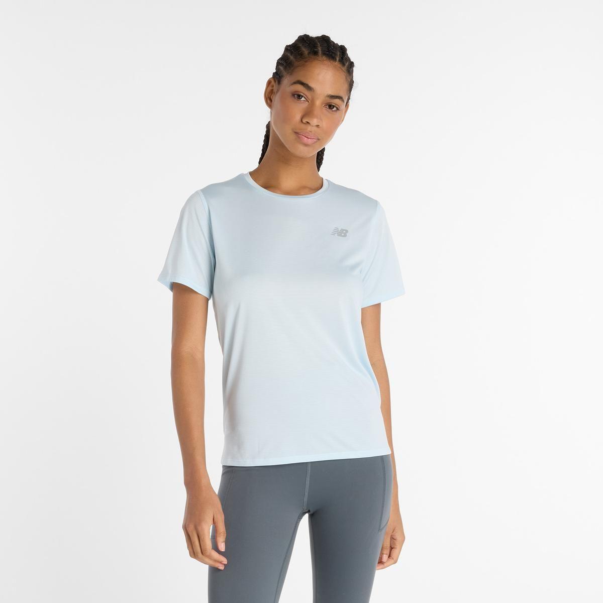 Polera Running Mujer New Balance Sport Essentials Celeste-3