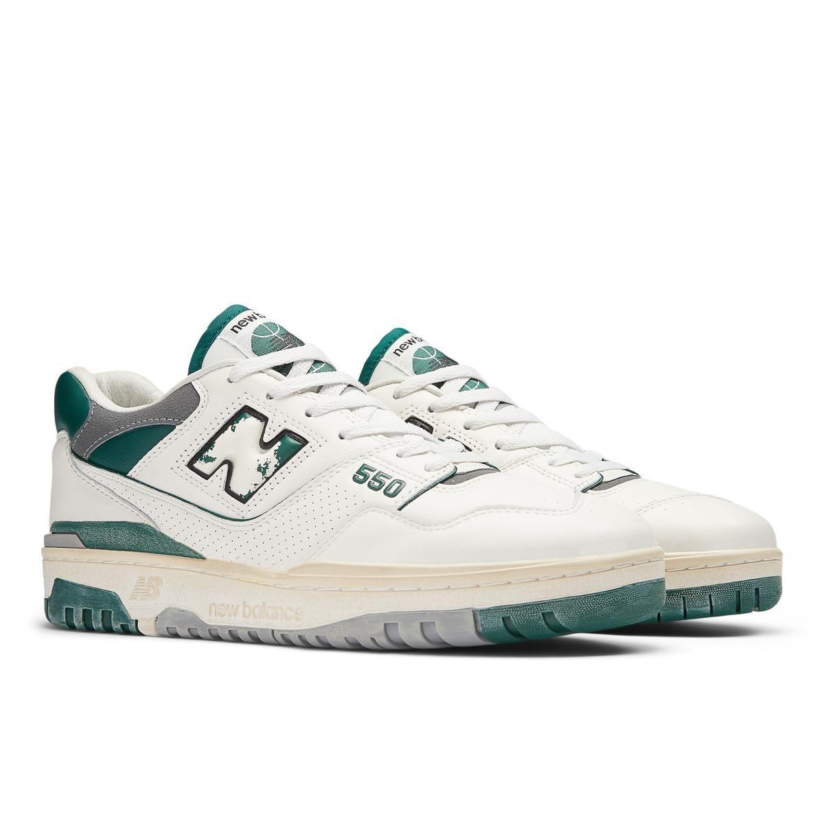 Zapatillas Urbanas Hombre New Balance 550 Blanca/Verde-3