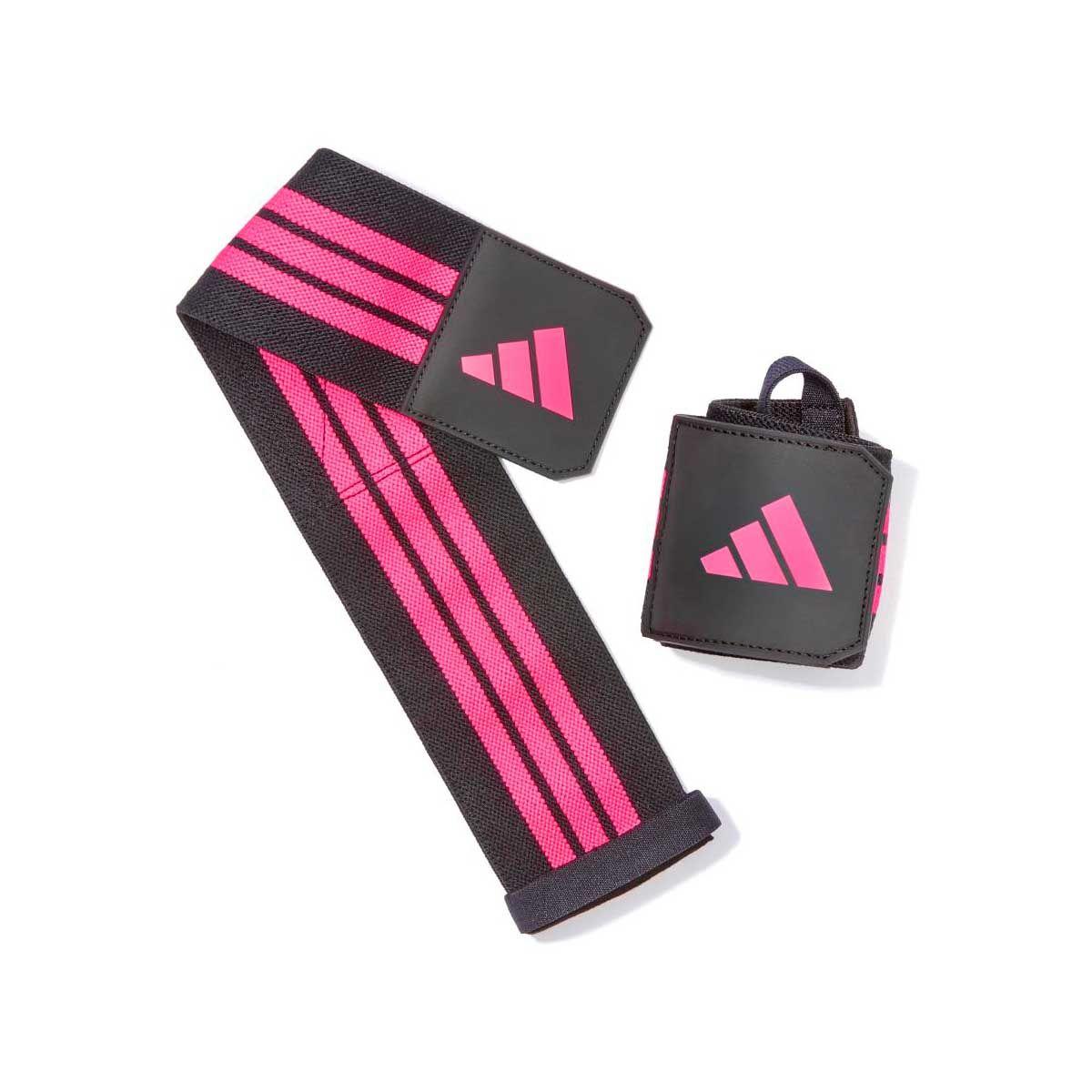 Muñequeras Fitness Adidas Negro/Rosado-2