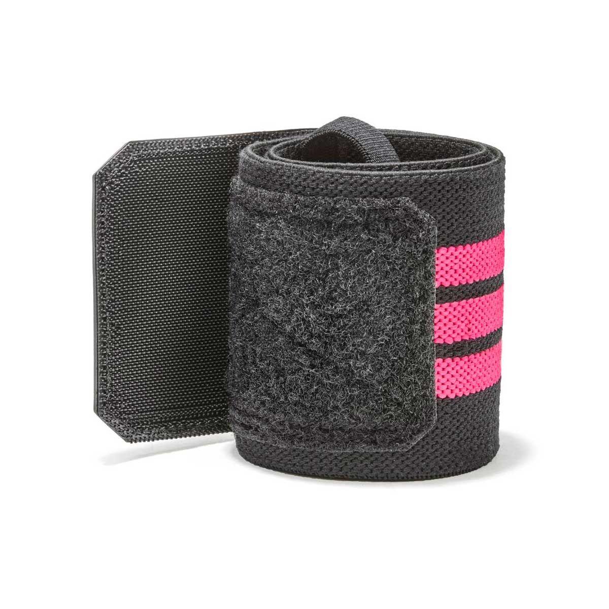 Muñequeras Fitness Adidas Negro/Rosado-3