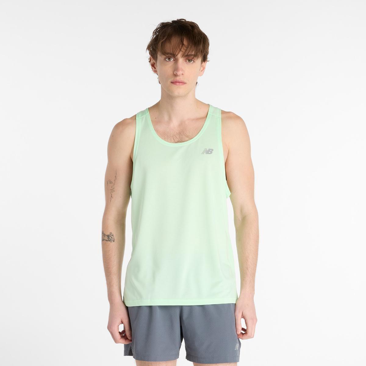 Polera Running Hombre New Balance Sports Essentials Verde-5