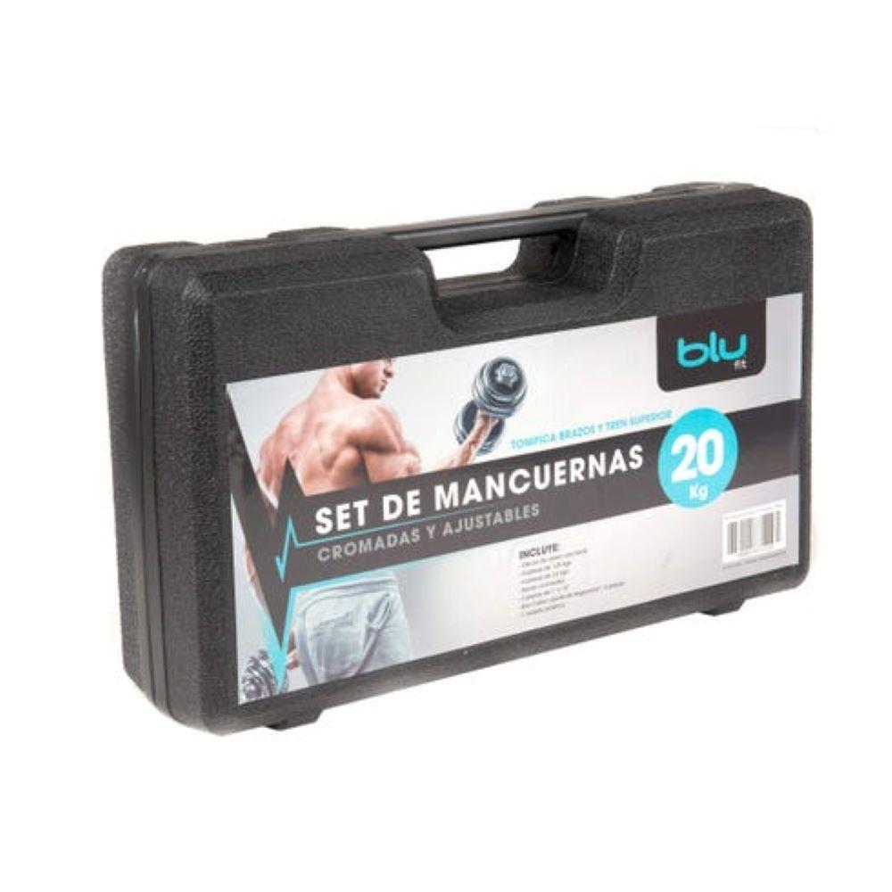 MANCUERNA BLU FIT SET 20KG CROMADAS-2
