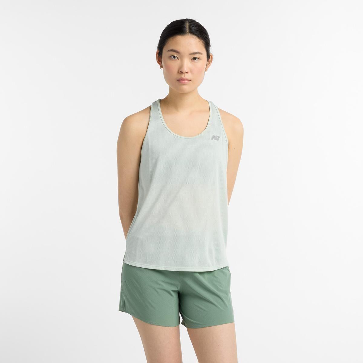 Polera Sin Mangas Running Mujer New Balance Athletic Verde-0