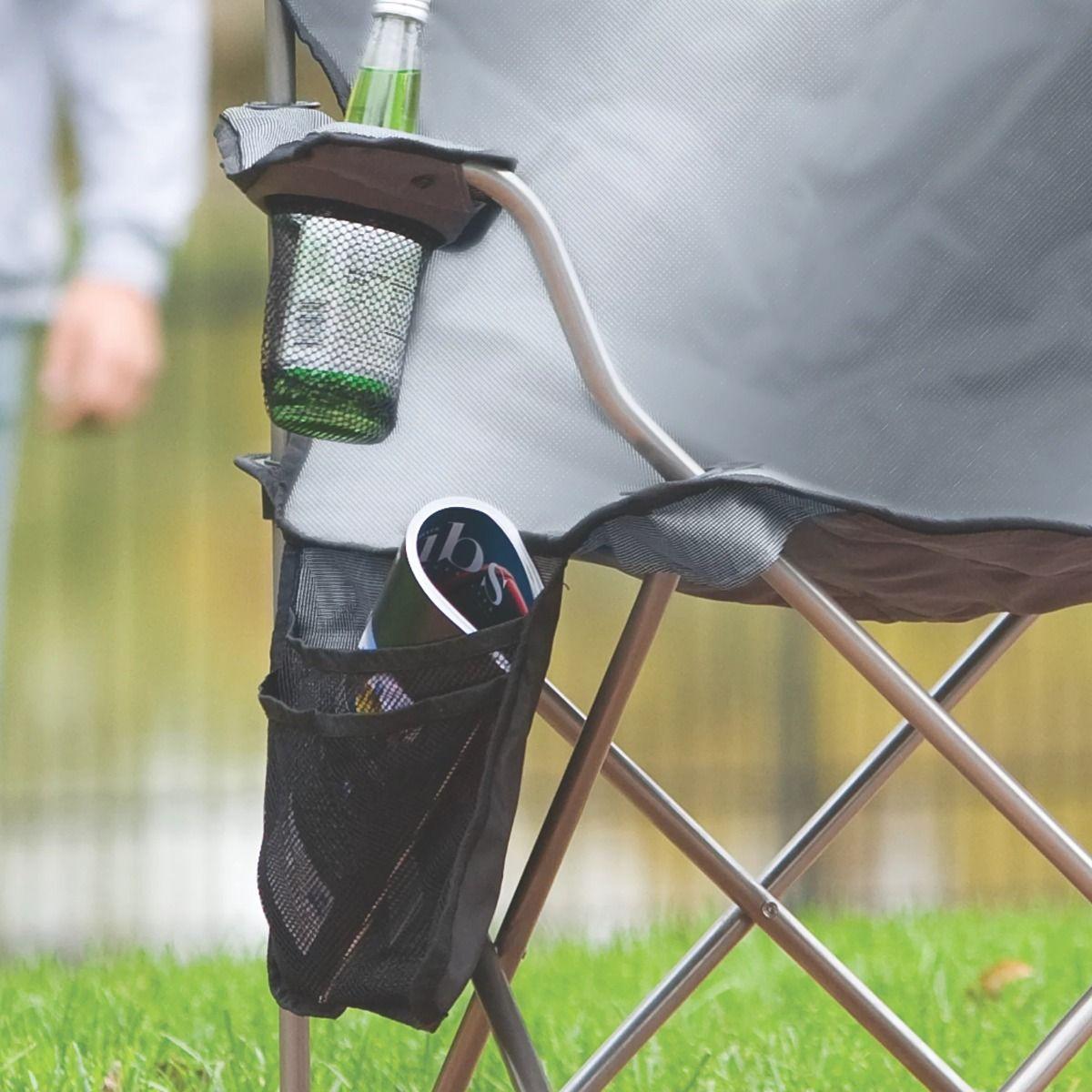 Silla Pleglabe Coleman con Cooler Integrado Gris-2