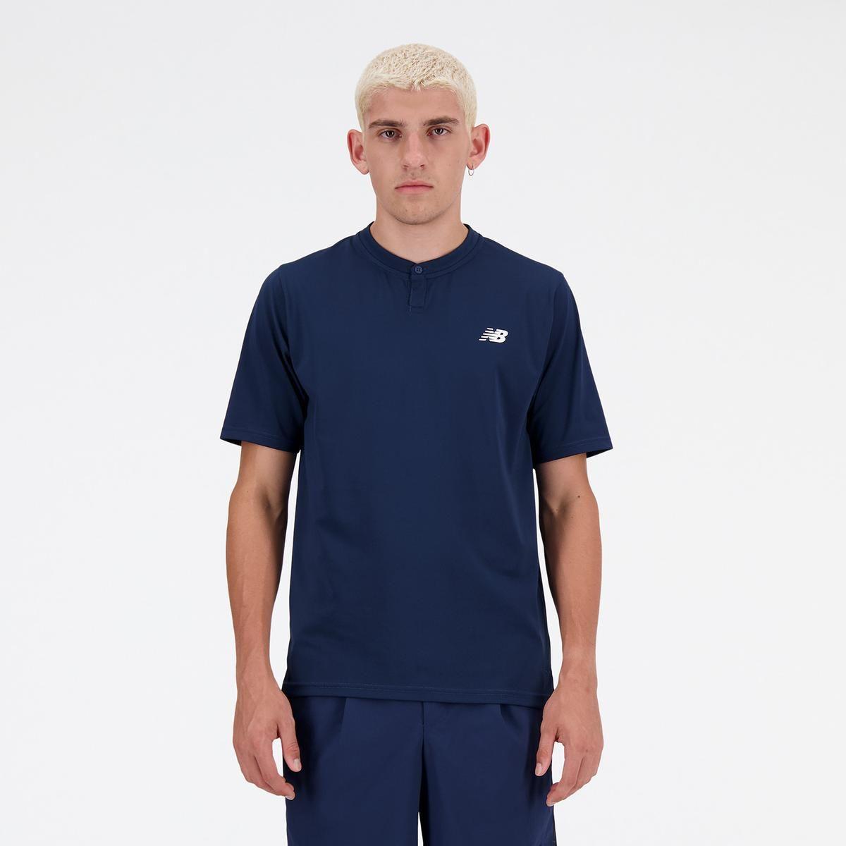 Polera Tenis Hombe New Balance Tournament Azul-0