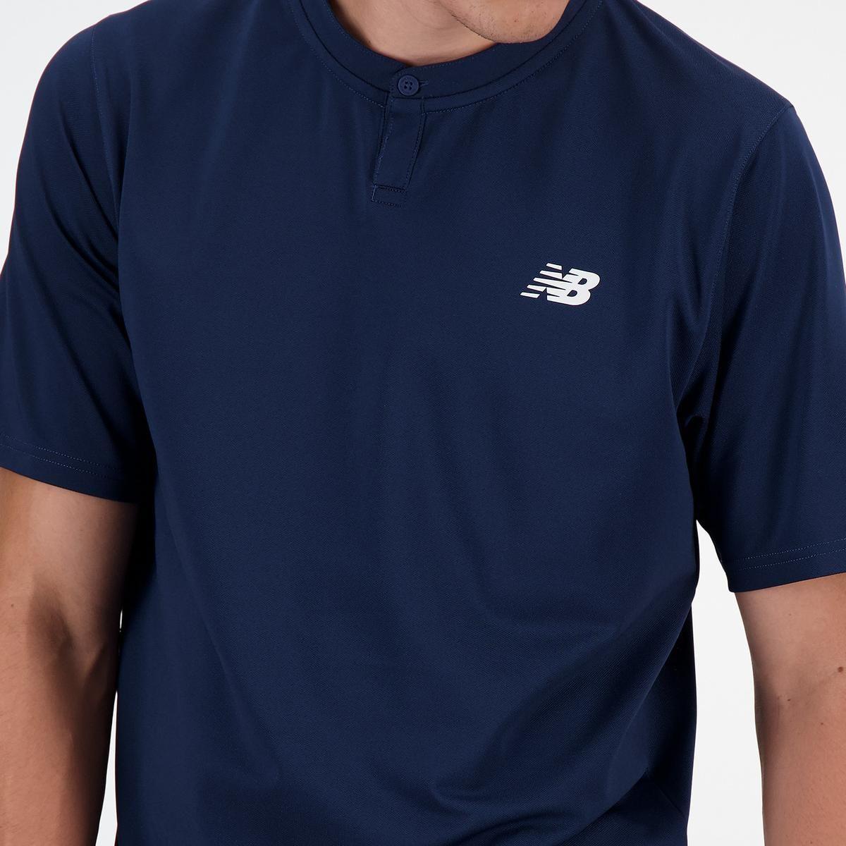 Polera Tenis Hombe New Balance Tournament Azul-3