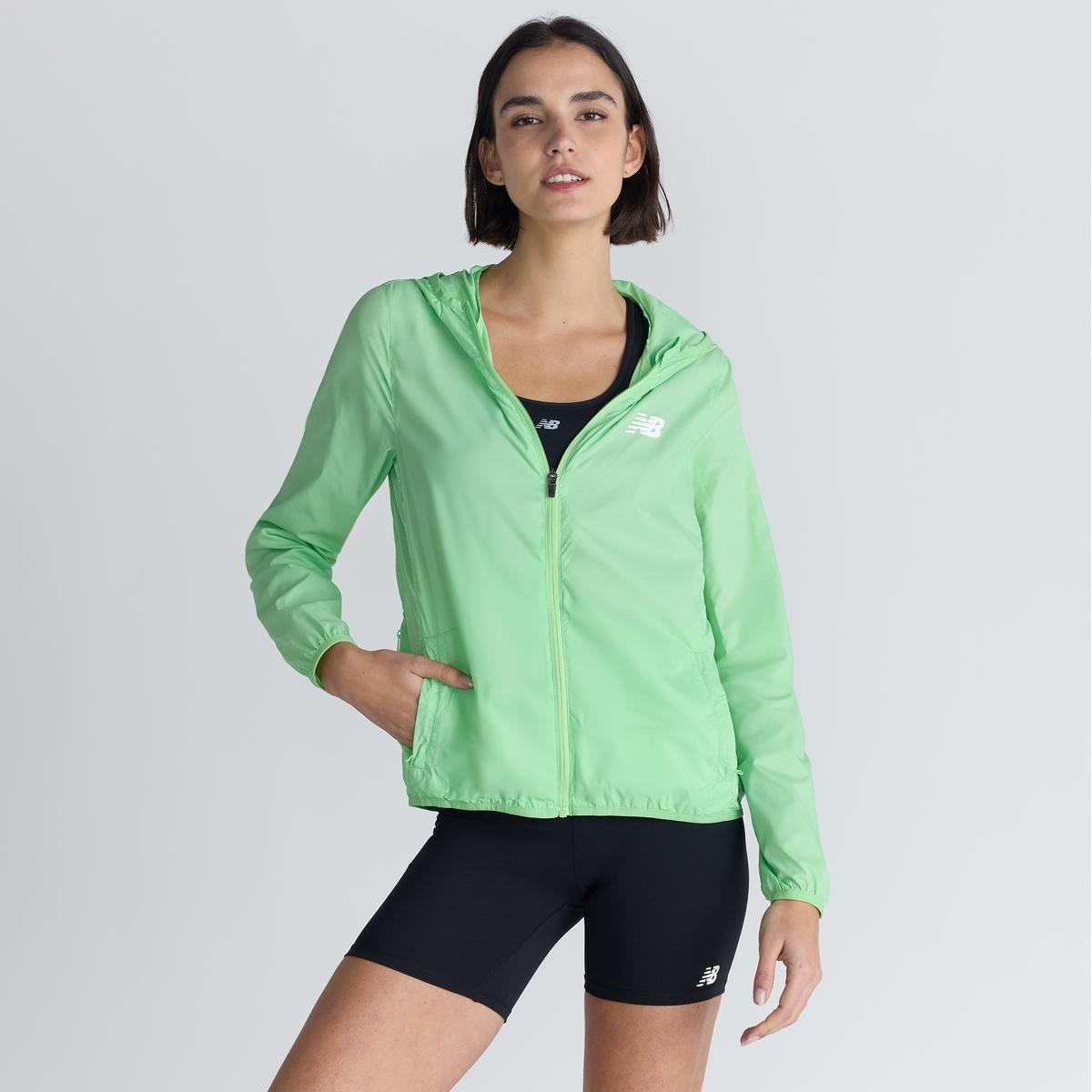 Cortavientos Running Mujer New Balance Run Packable Verde-2