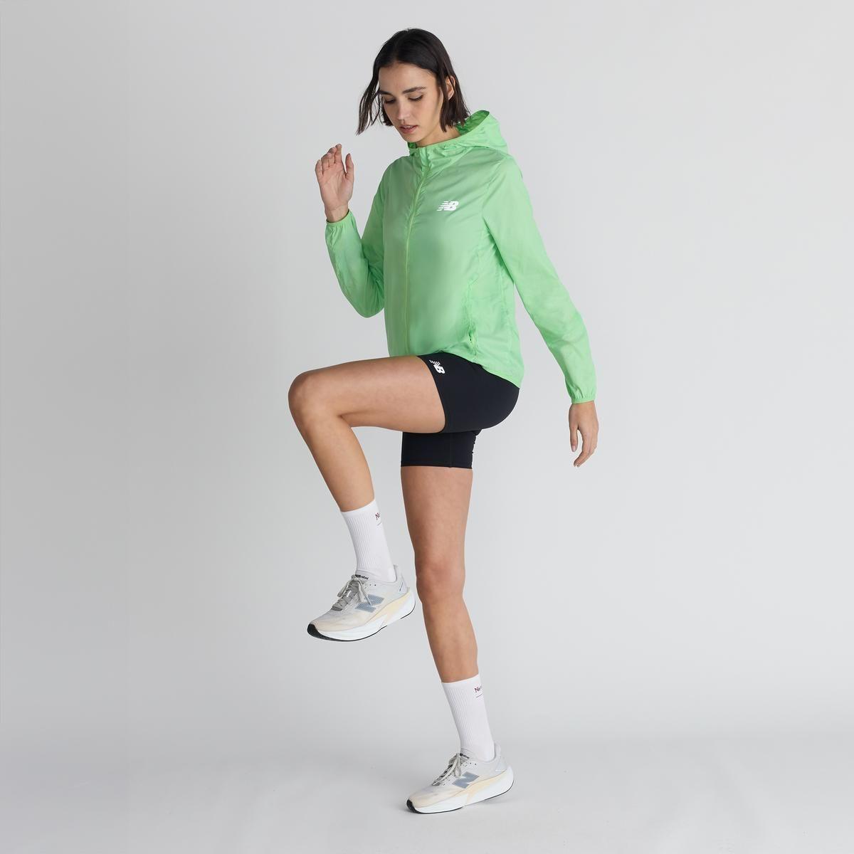 Cortavientos Running Mujer New Balance Run Packable Verde-4