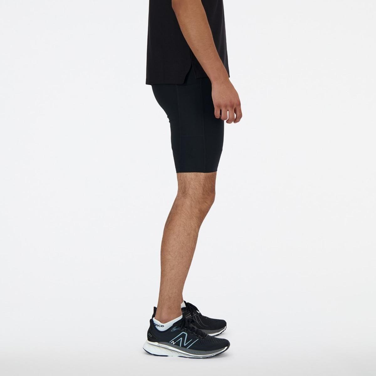 Calza Corta Running Hombre New Balance Sleek Dorp-in Negra-2