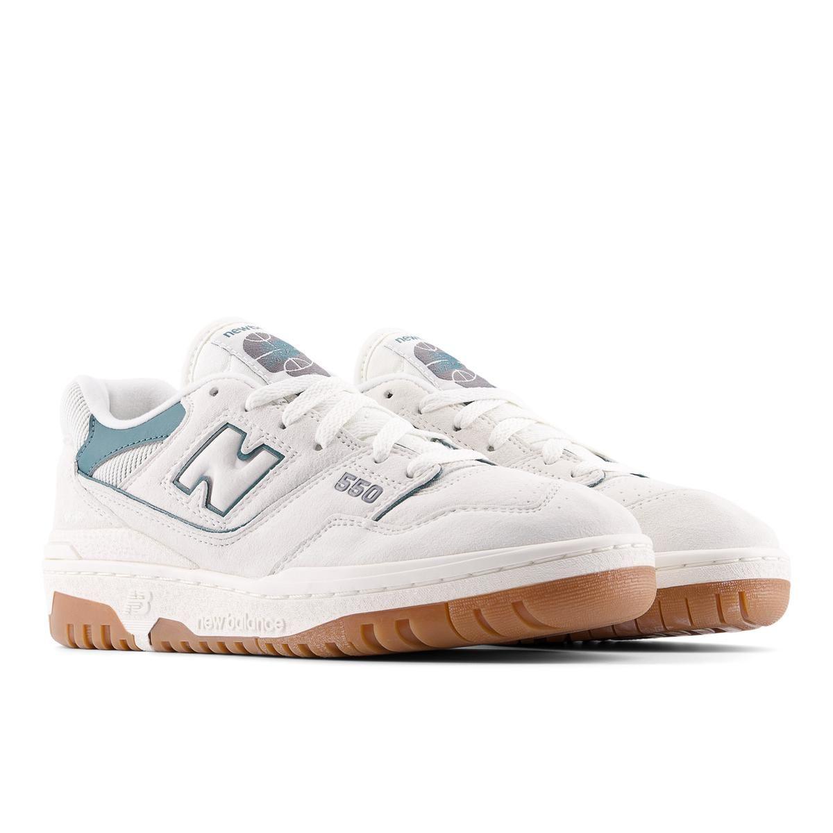 Zapatillas Urbanas Mujer New Balance 550 Blanca/Café-3
