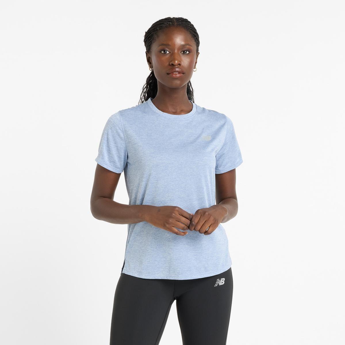 Polera Running Mujer New Balance Athletic Celeste-0