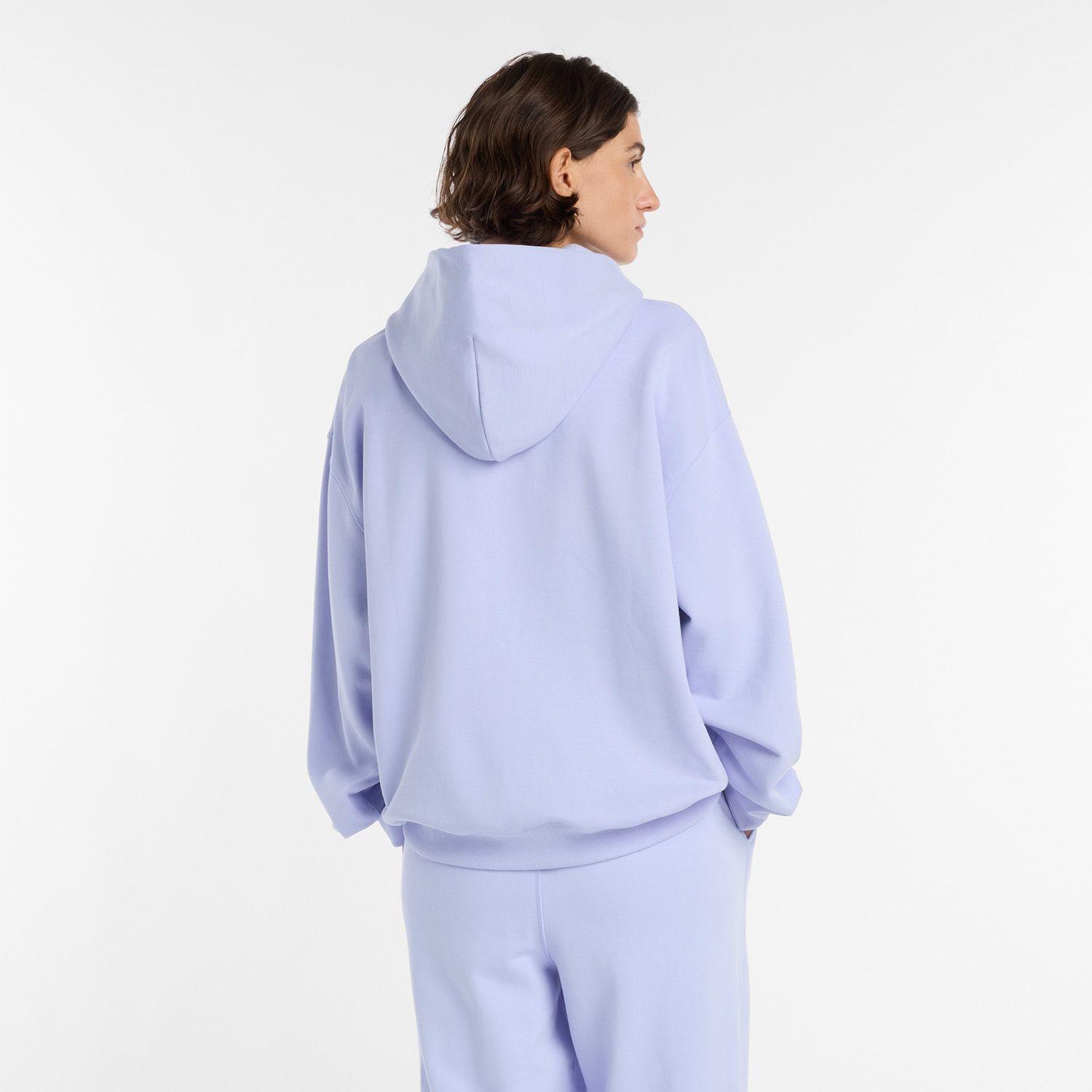 Polerón Lifestyle Mujer New Balance Fleece Hoodie Celeste-1