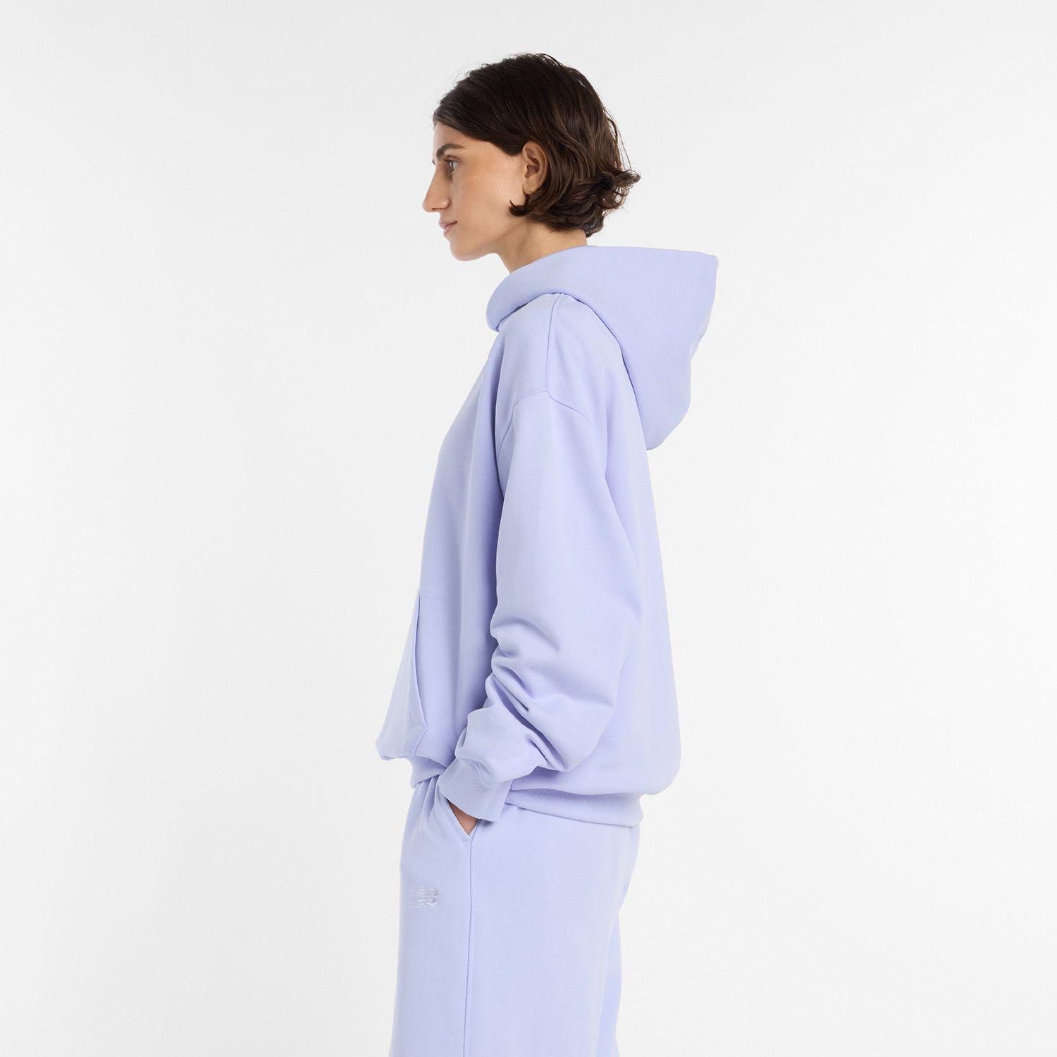 Polerón Lifestyle Mujer New Balance Fleece Hoodie Celeste-5