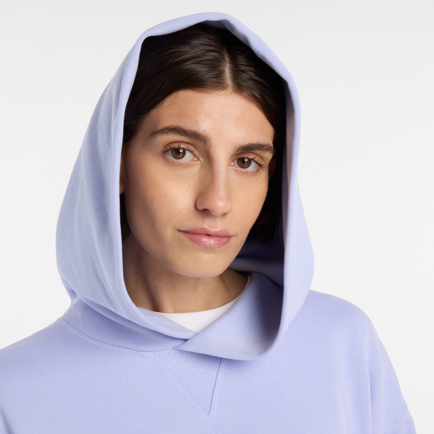 Polerón Lifestyle Mujer New Balance Fleece Hoodie Celeste-6