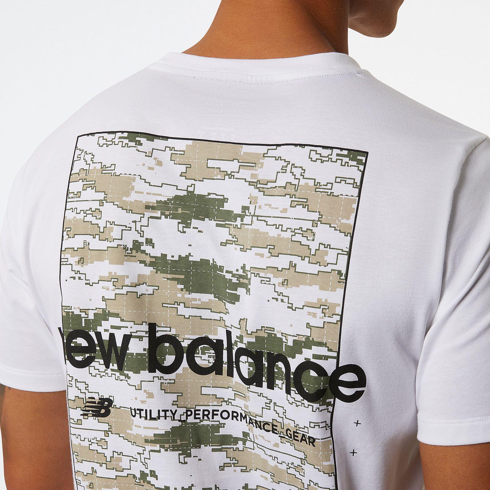 Polera Running Hombre New Balance Graphic Heathertech Blanca-3