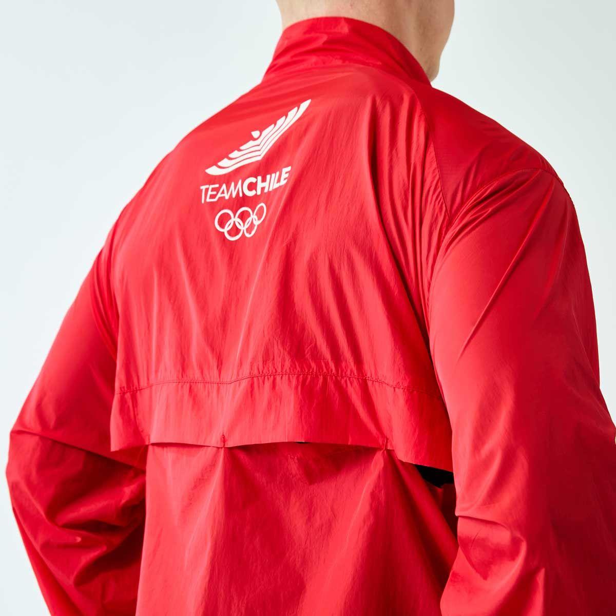 Cortaviento Hombre Sparta Team Chile Rojo-4