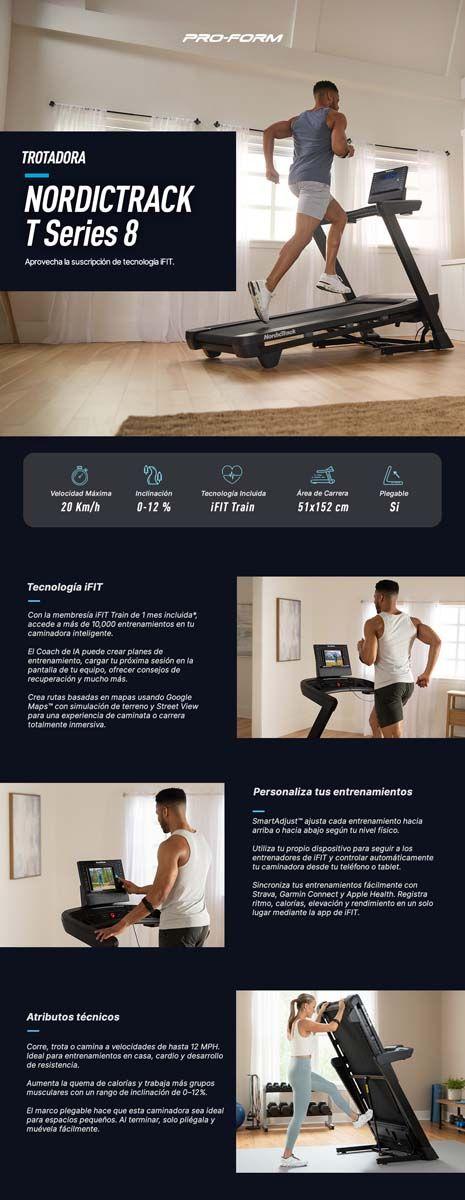 Trotadora Nordicktrack T Serie 8 Negra-4