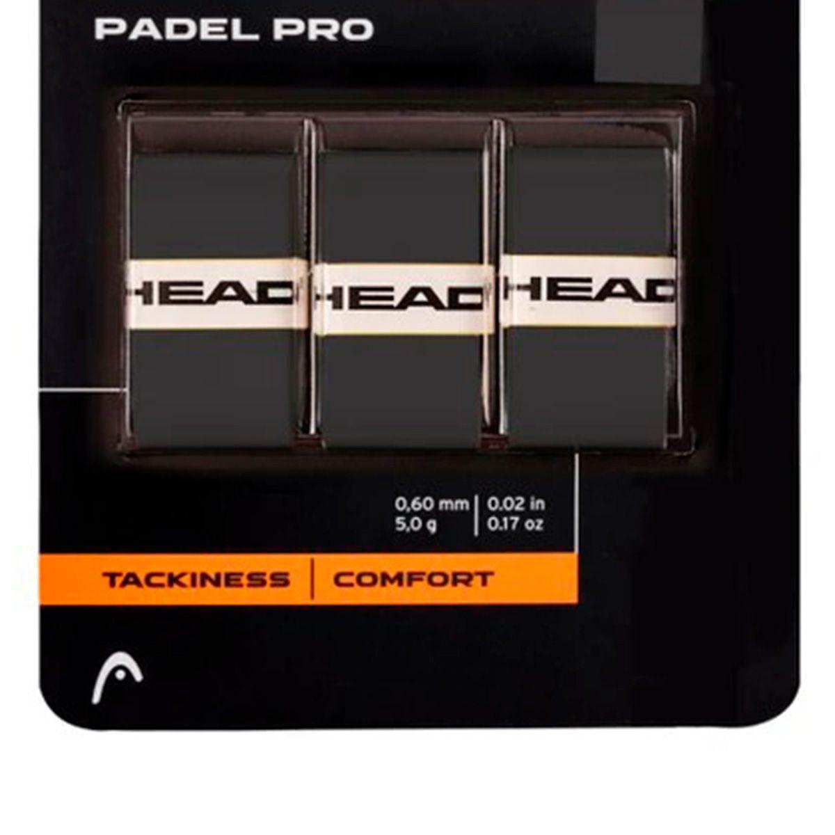 Pack Grips Tenis Head Padel Pro Negro-2