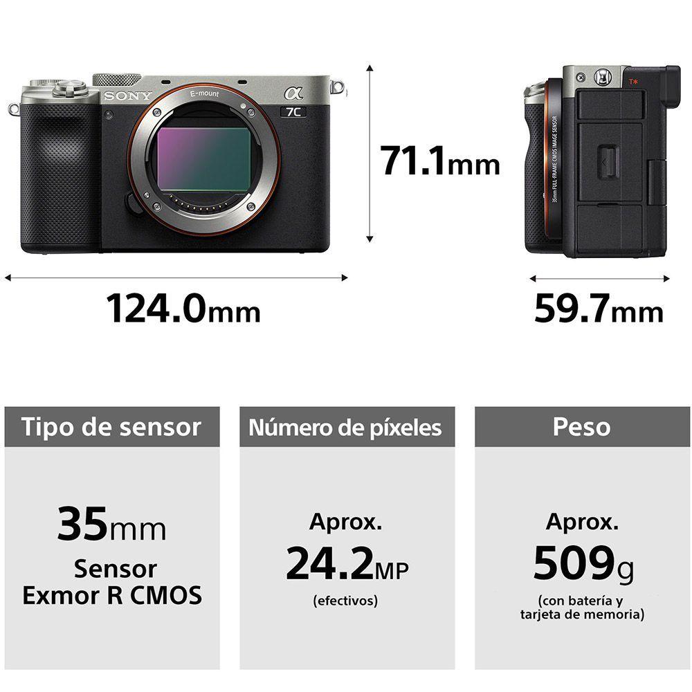 Cámara Profesional ILCE-7C Silver-4