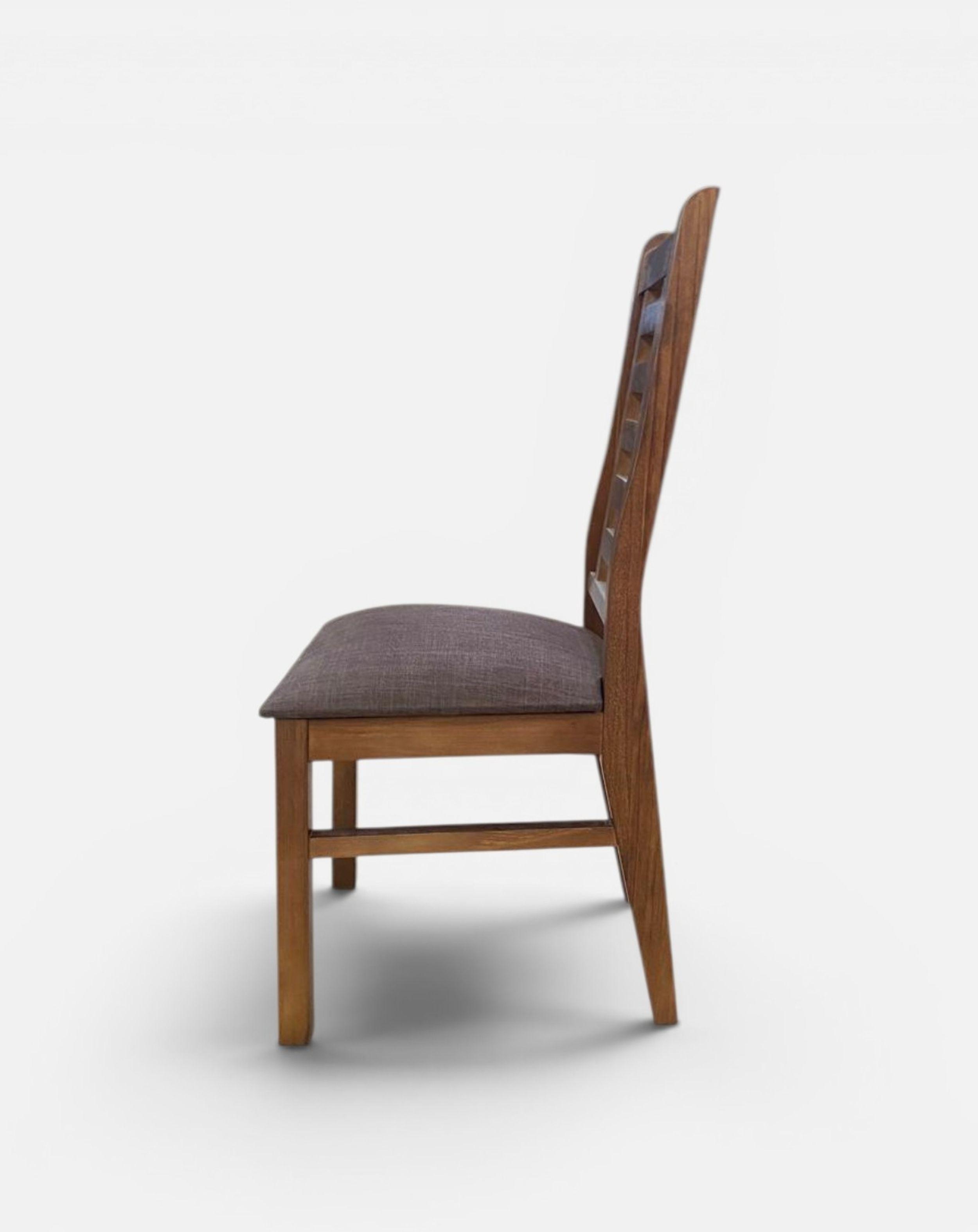 Pack 2 Sillas Walnut de Madera Pino Color Miel Tapiz Café-2