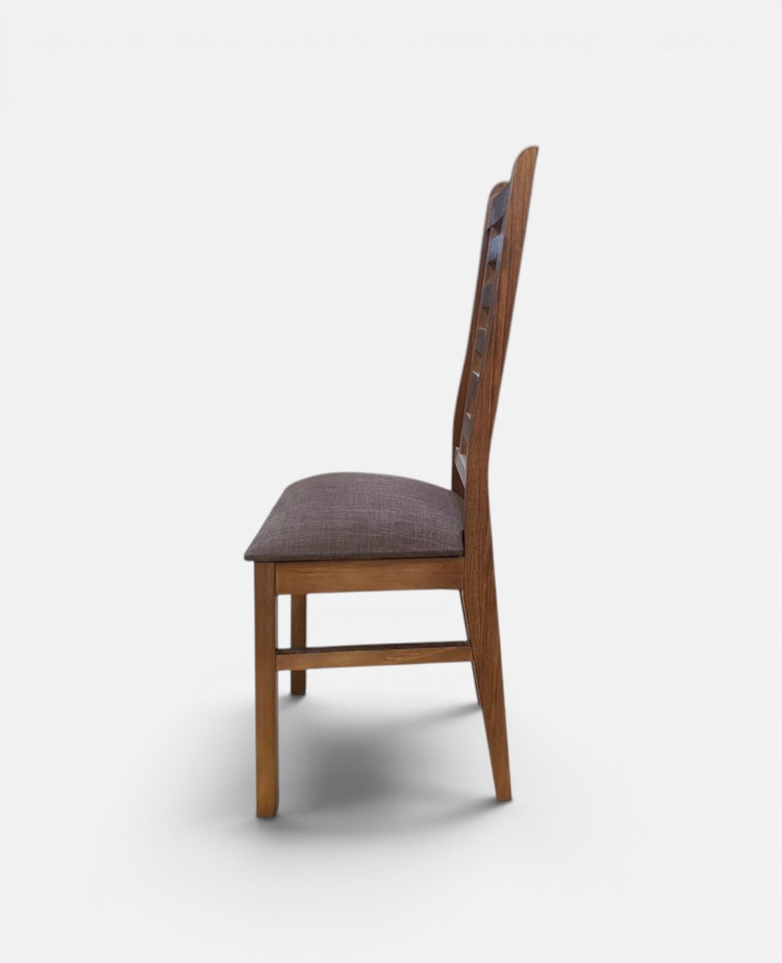Pack 4 Sillas Walnut de Madera Pino Color Miel Tapiz Cafe-3
