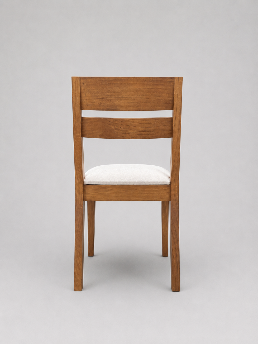 Pack 4 Sillas Aspen de Madera Pino Color Miel Tapiz Blanco Hueso-2