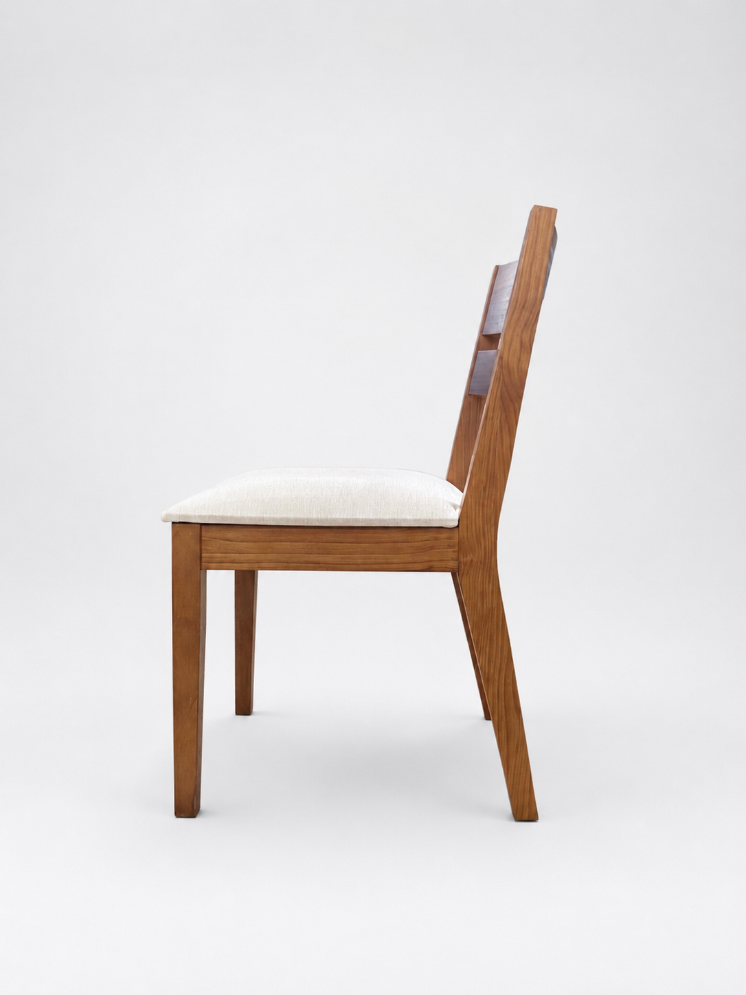 Pack 4 Sillas Aspen de Madera Pino Color Miel Tapiz Blanco Hueso-3