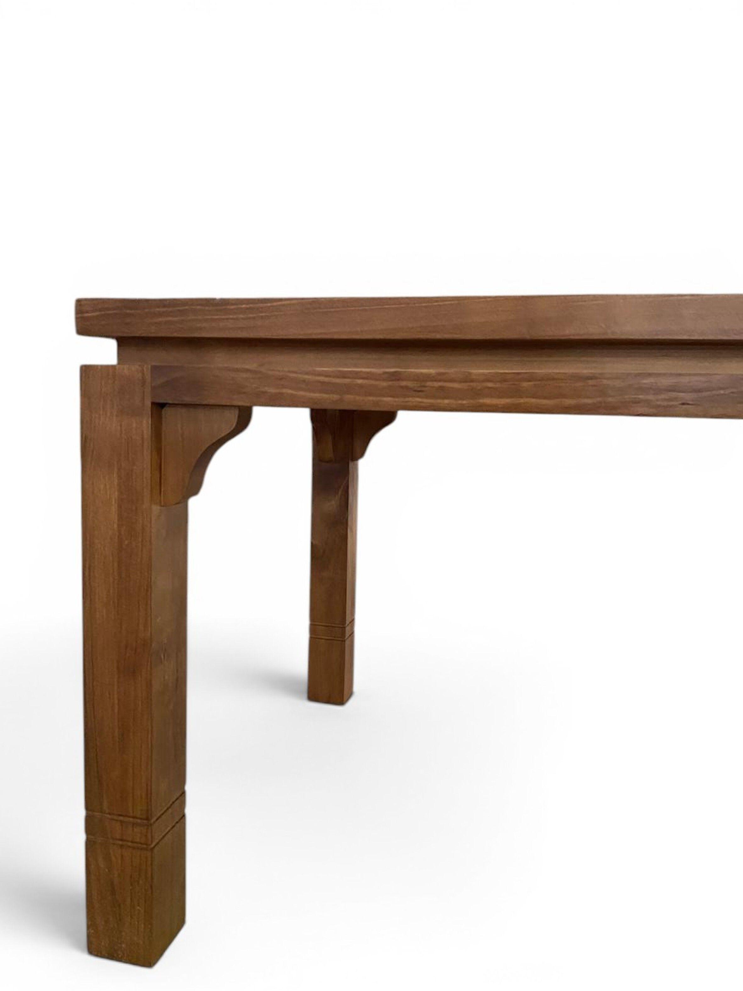 Comedor Branson 6 Sillas Madera Pino Color Miel Tapiz Celeste-1