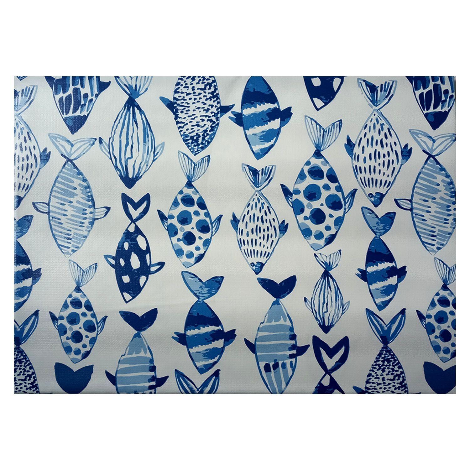 Mantel Anti Mancha Cuadrado 137X137Cm Diseño Peces-1