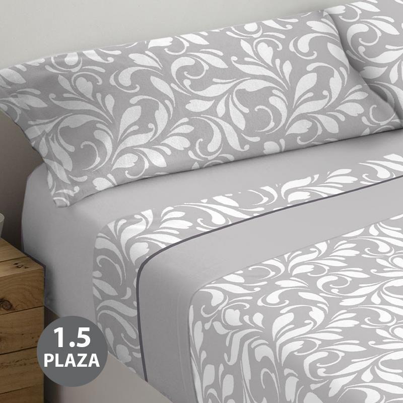 Sabanas Polar Diseños 1.5 Plazas PONZA GRIS- S0099A -3