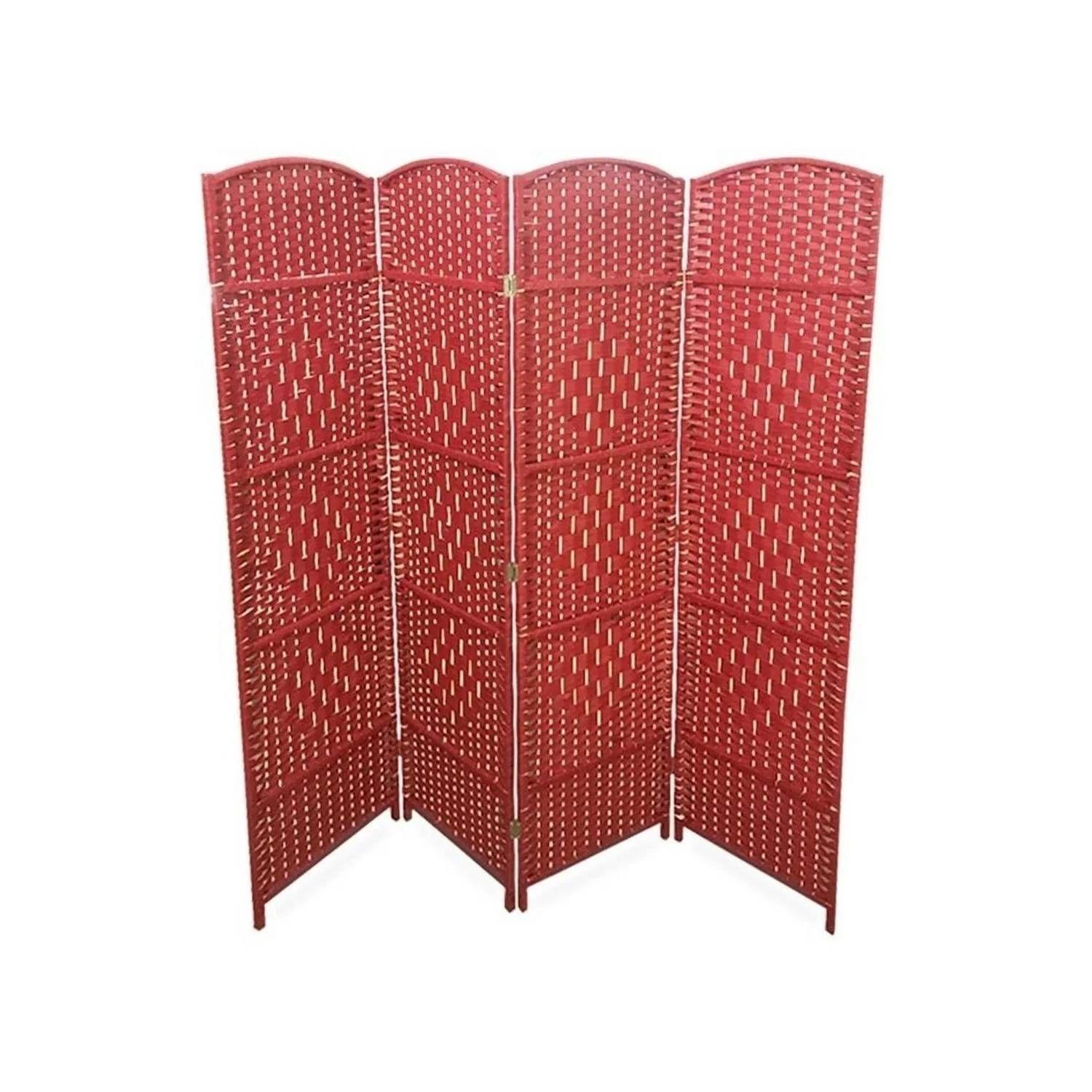Biombo 4 Cuerpos Rojo - S0709R-0