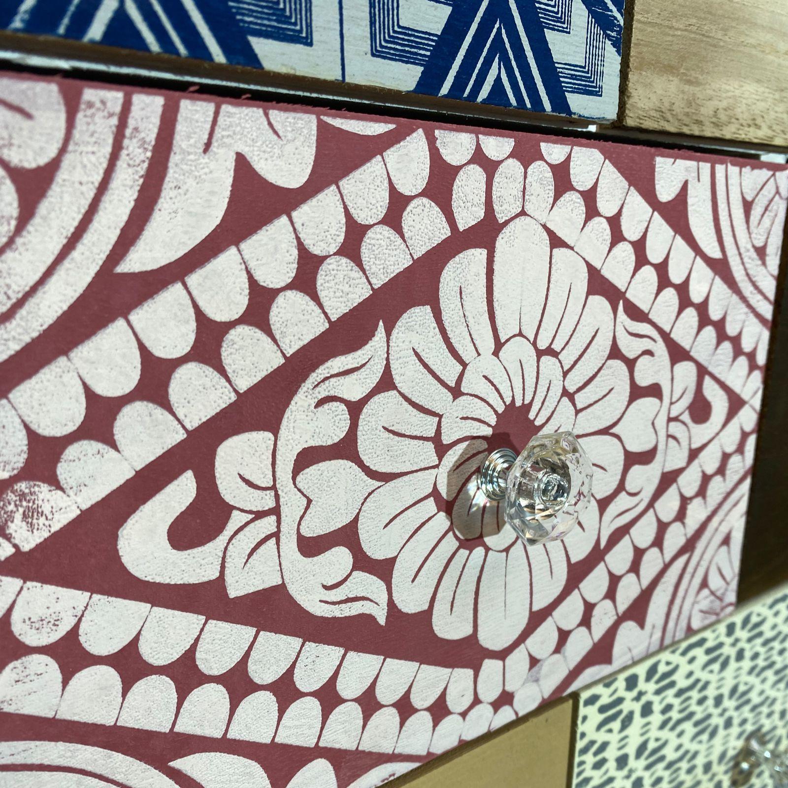 Mueble 8 Cajones. Estampado - S0304-4