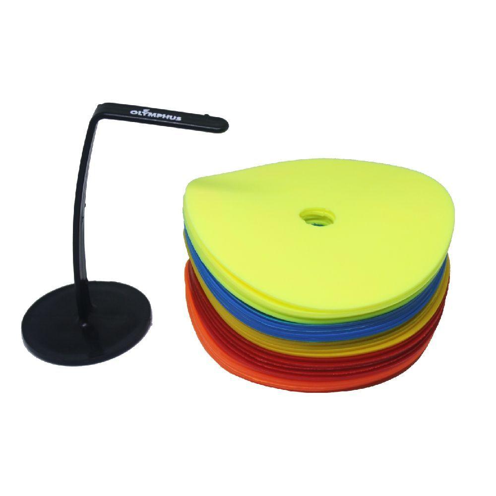 Set Cono Demarcador Plano de Goma-1