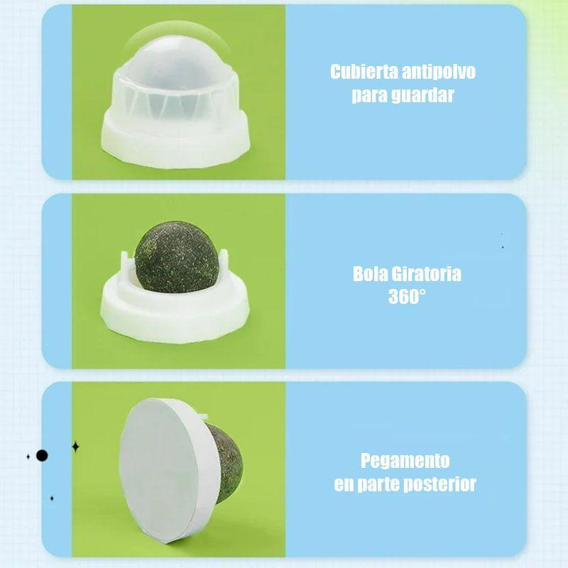 Bola Giratoria De Catnip Para Gatos Juguete Hierba Gatera-4